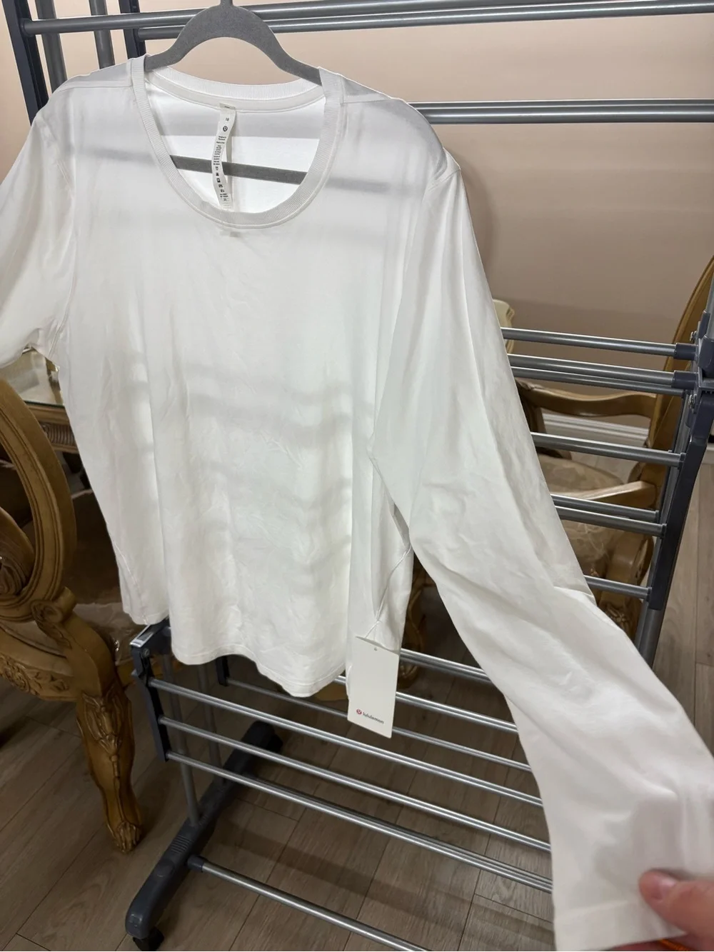 lululemon athletica White Long-Sleeve Crewneck Top